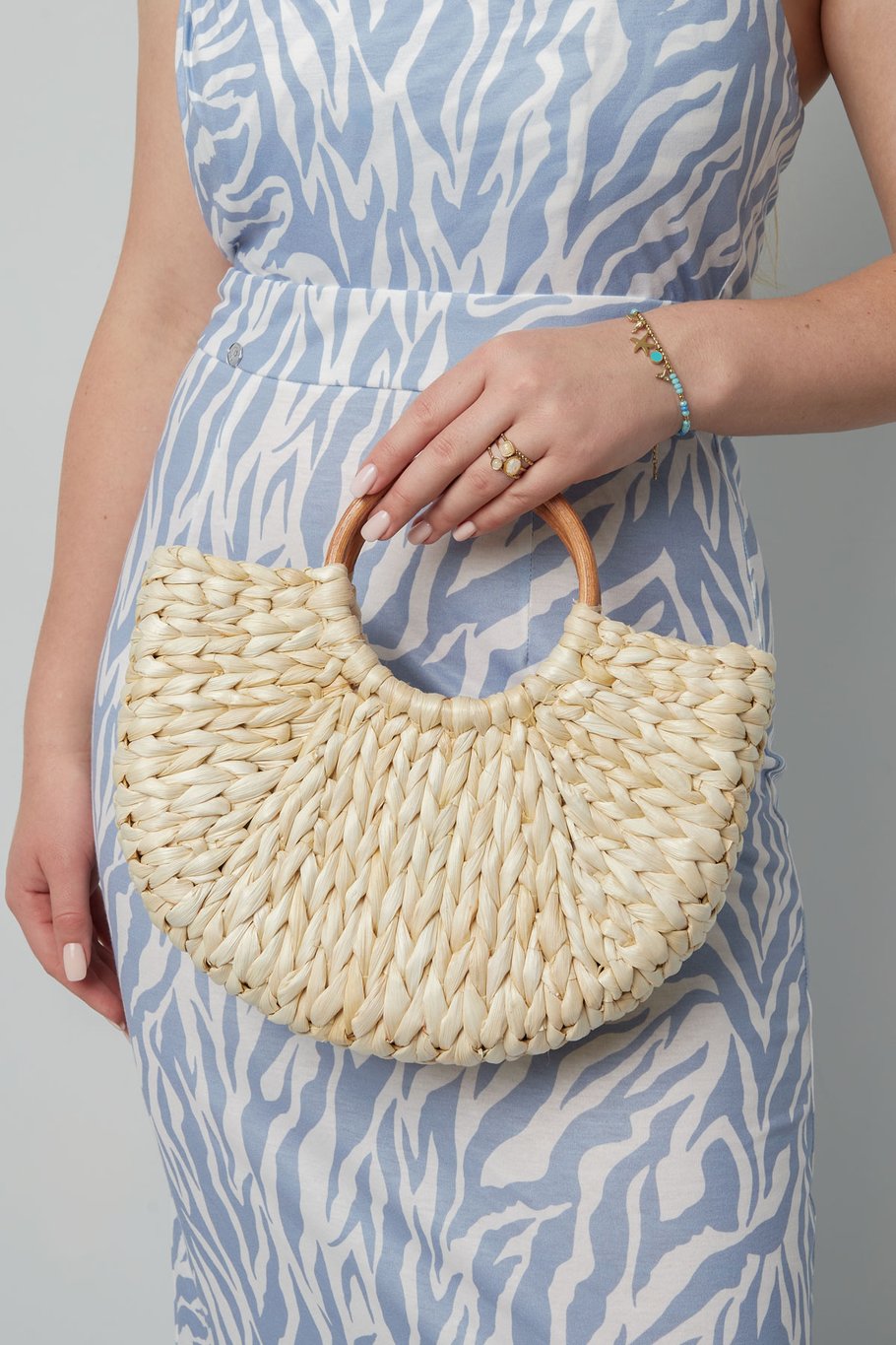Strandtasche Halbmond - beige Bild3